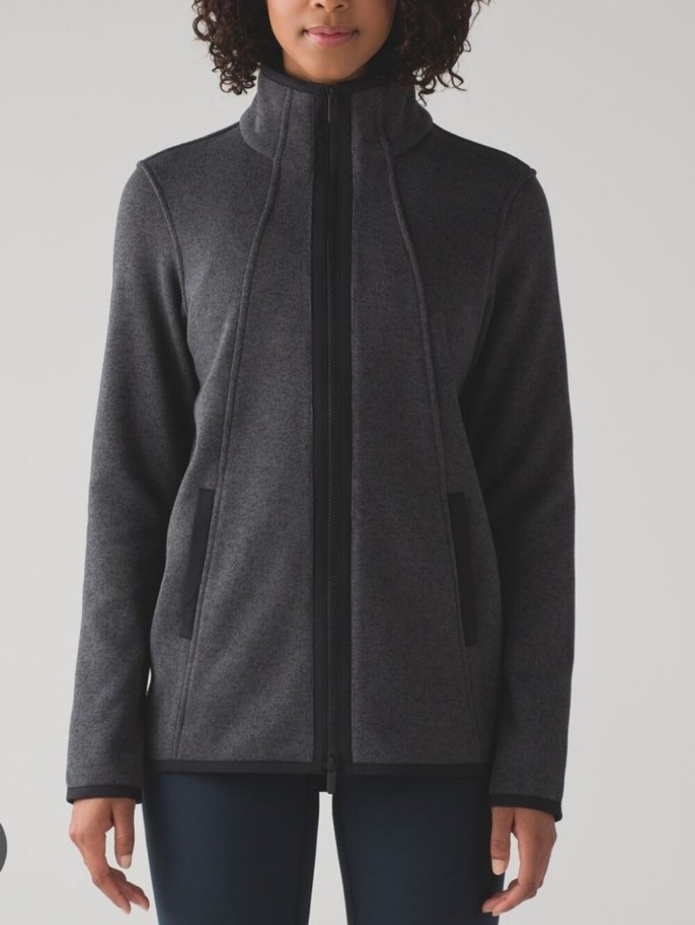 Lululemon It's Fleecing Cold Full Zip Fleece Jacket Gray Heathered Size 4